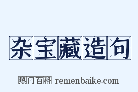 杂宝藏造句是什么意思的图片